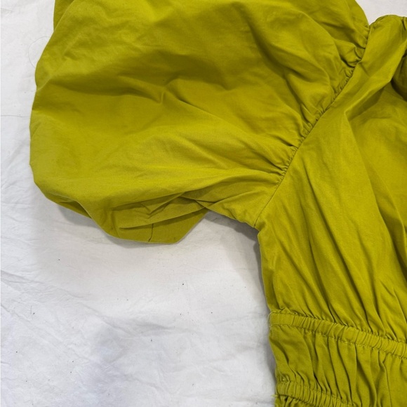 Japna Green Ruffled Puff Sleeve Mini Sundress - Picture 4 of 12